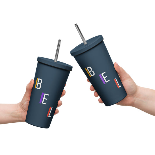 BEL Tumbler with a straw